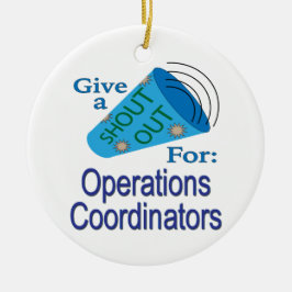 Rufen Sie für die Koordinatoren der Operationen au Keramik Ornament