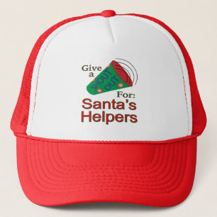 Rufen Sie für Helfer des Weihnachtsmanns aus Truckerkappe