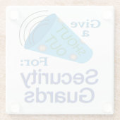 Rufen Sie für Sicherheitskräfte aus Glasuntersetzer (Rückseite)