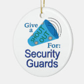 Rufen Sie für Sicherheitskräfte aus Keramik Ornament (Links)