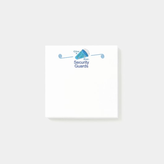 Rufen Sie für Sicherheitskräfte aus Post-it Klebezettel (Vorderseite)