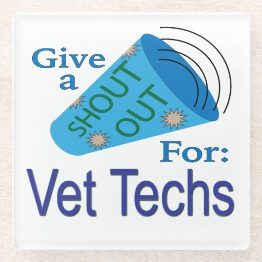 Rufen Sie für Tierärzte aus Glasuntersetzer (Vorderseite)