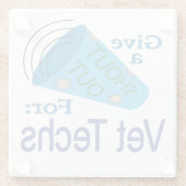 Rufen Sie für Tierärzte aus Glasuntersetzer (Rückseite)