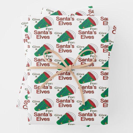 Rufen Sie für Weihnachten, Elfen und Rentier aus Geschenkpapier Set (Beispiel)