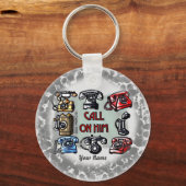 Rufen Sie Ihm Christlichen Schlüsselanhänger an (Vorderseite)