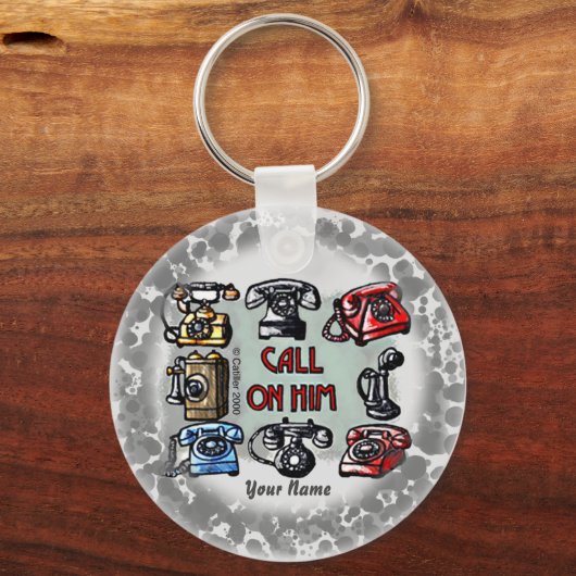 Rufen Sie Ihm Christlichen Schlüsselanhänger an (Vorderseite)