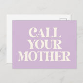 Rufen Sie Ihr Mütterliches Zitat zur Mama in Laven Postkarte (Vorne/Hinten)