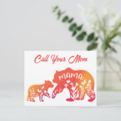 Rufen Sie Ihre Mama Mama Bear Postcard Postkarte (Stehend Vorderseite)
