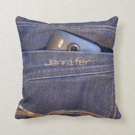 Rufen Sie im coolen Taschenmonogrammnamen der Kissen