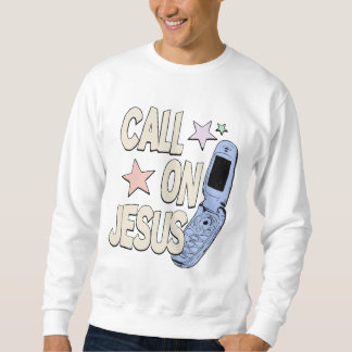 Rufen Sie Jesus auf - Retro-Glaubensdesign Sweatshirt