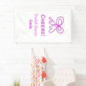 Rufen Sie lila rosa Bug Brautparty hinzufügen Name Banner (Insitu)