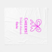 Rufen Sie lila rosa Bug Brautparty hinzufügen Name Fleecedecke (Vorderseite (Horizontal))