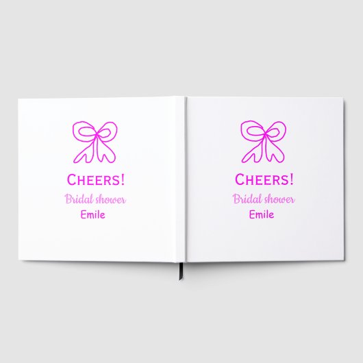 Rufen Sie lila rosa Bug Brautparty hinzufügen Name Gästebuch (Voll)