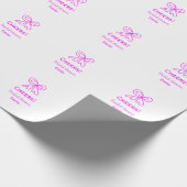 Rufen Sie lila rosa Bug Brautparty hinzufügen Name Geschenkpapier (Ecke)