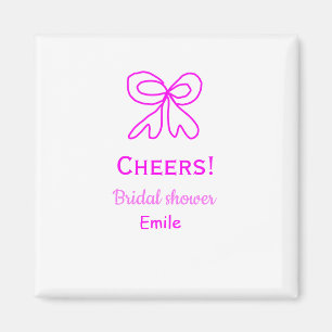 Rufen Sie lila rosa Bug Brautparty hinzufügen Name Magnet