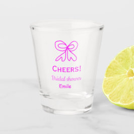 Rufen Sie lila rosa Bug Brautparty hinzufügen Name Schnapsglas