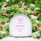 Rufen Sie lila rosa Bug Brautparty hinzufügen Name Schneekugeln (Weihnachten)