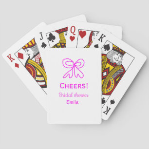 Rufen Sie lila rosa Bug Brautparty hinzufügen Name Spielkarten
