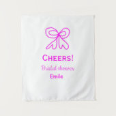 Rufen Sie lila rosa Bug Brautparty hinzufügen Name Wandteppich (Vorderseite)