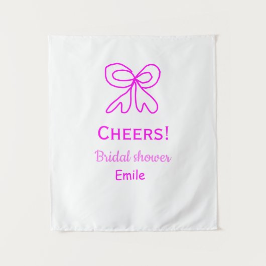 Rufen Sie lila rosa Bug Brautparty hinzufügen Name Wandteppich (Vorderseite)