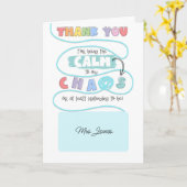 Rufen Sie meinen Chaos Card SENCO SEN Lehrer an Karte (Gelbe Blume)