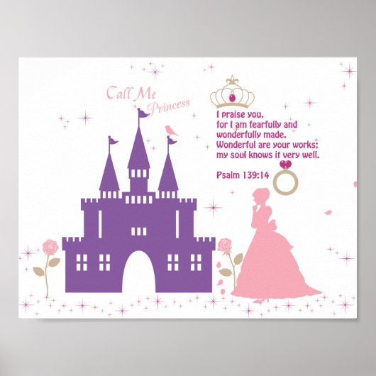 Rufen Sie mich als Prinzessin Burgmauerkunst auf M Poster (Vorne)