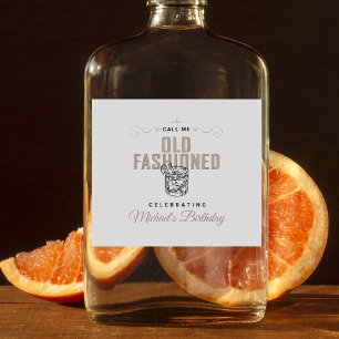 Rufen Sie mich alt modische Retro White Whiskey Ge Alkoholflaschenetikett