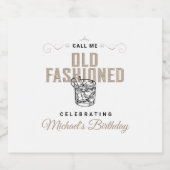 Rufen Sie mich alt modische Retro White Whiskey Ge Alkoholflaschenetikett (Einzelnes Label)