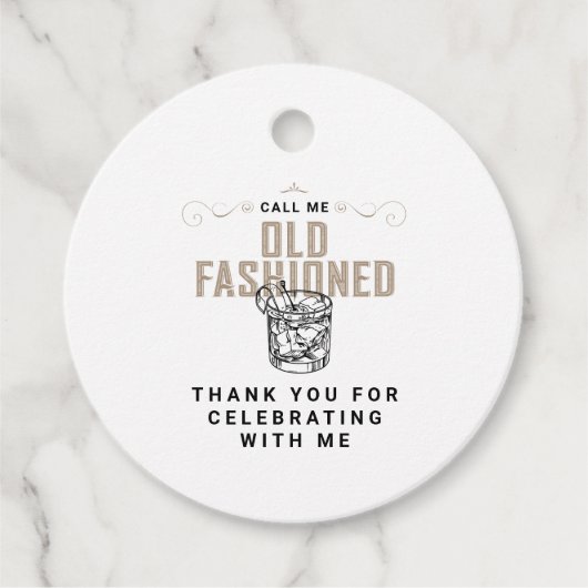 Rufen Sie mich alt modische Retro-White Whiskey Ge Geschenkanhänger (Vorderseite)