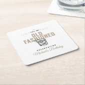 Rufen Sie mich alt modische Retro White Whiskey Ge Rechteckiger Pappuntersetzer (angewinkelt)