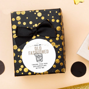 Rufen Sie mich alt modische Retro-White Whiskey Ge Runder Aufkleber