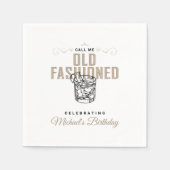 Rufen Sie mich alt modische Retro White Whiskey Ge Serviette (Vorderseite)