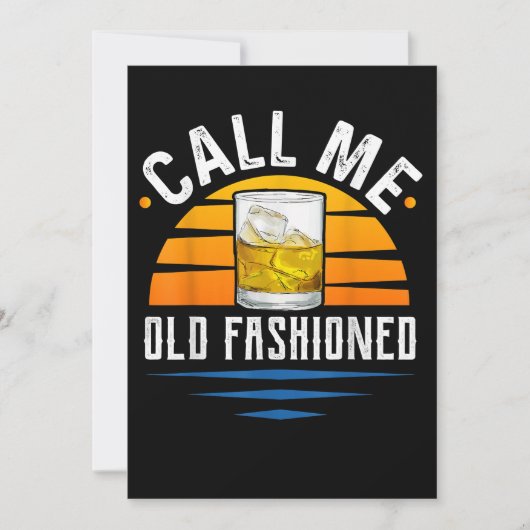 Rufen Sie mich Alt-modischer Whiskey Bourbon Dankeskarte (Vorderseite)
