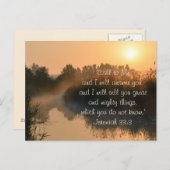 Rufen Sie mich an, Bibelverse Jeremiah 33:3 Postka Postkarte (Vorne/Hinten)