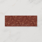 Rufen Sie mich an! Kupfernes Telefon verabredete Mini Visitenkarte (Rückseite)