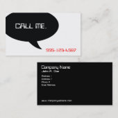 Rufen Sie mich an Visitenkarte (Vorne/Hinten)