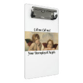 Rufen Sie mich an! Weiße Miniwand Mini Klemmbrett (Schrägansicht)