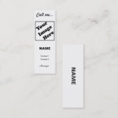 Rufen Sie mich… an (Weiße Vertikale) Mini Visitenkarte (Vorne/Hinten)
