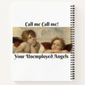 Rufen Sie mich an! Weißes Spiralnotebook Notizblock (Rückseite)