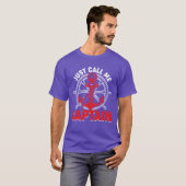 Rufen Sie mich Captain Boating Sailor Anchor Boa a T-Shirt (Vorne ganz)