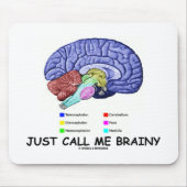 Rufen Sie mich einfach Brainy an (anatomische Mousepad (Vorne)