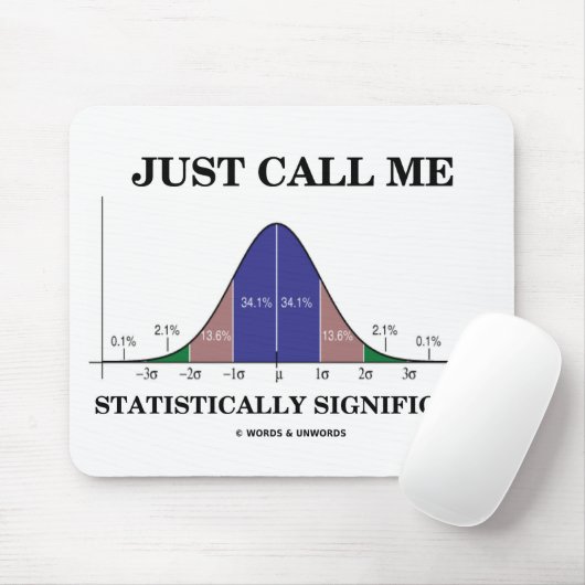 Rufen Sie mich einfach statistisch bedeutend an Mousepad (Mit Mouse)