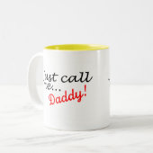 Rufen Sie mich einfach Vati an Zweifarbige Tasse (Vorderseite Links)
