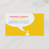 rufen Sie mich, möglicherweise an? Spracheblase Visitenkarte (Rückseite)