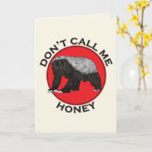 Rufen Sie mich nicht Honig Badass Karte (Gelbe Blume)
