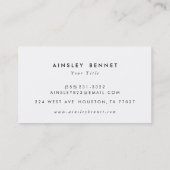 Rufen Sie mich rosa mutige moderne Visitenkarte (Rückseite)