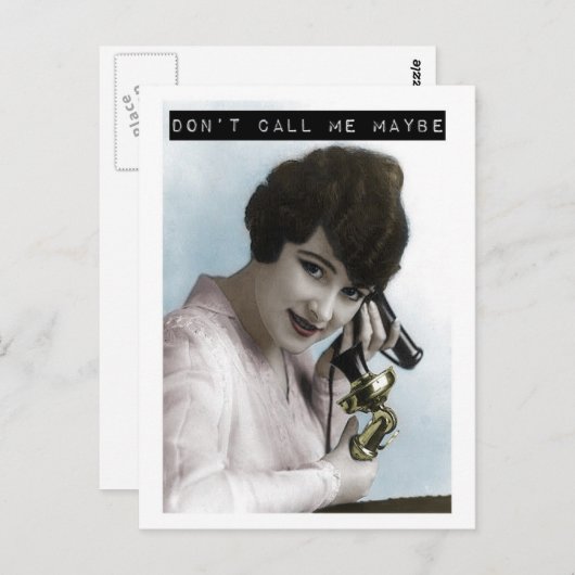 Rufen Sie mich vielleicht nicht auf Postkarte an (Vorne/Hinten)