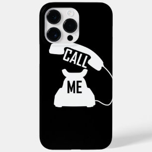 Rufen Sie mich Vintages Telefon Weiß auf schwarzem Case-Mate iPhone Hülle