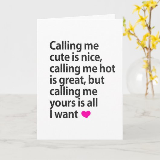 **RUFEN SIE MICH YOURS AN** LIEBE KARTE (Gelbe Blume)