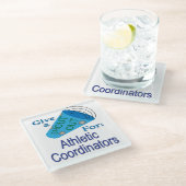 Rufen Sie sich für Athletikkoordinatoren aus Glasuntersetzer (Schrägansicht)